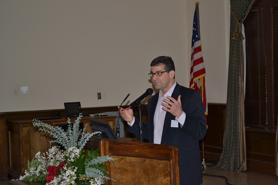 Ray Boshara, senior advisor for the Federal Reserve Bank of St. Louis, addresses the audience at the Mississippi Asset Building Symposium hosted by Delta State University’s Center for Community and Economic Development.